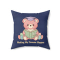 Bear Square Pillow – Making My Dreams Happen