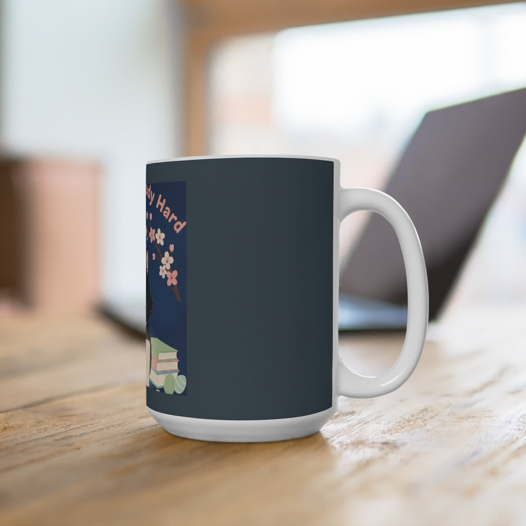 Black Cat Mug 15oz – Dream Big Study Hard