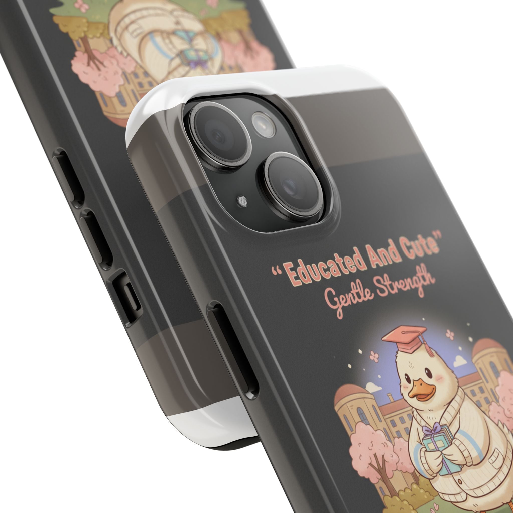 Duck In A Cardigan Tough Phone Case – Educated and Cute Gentle Strength