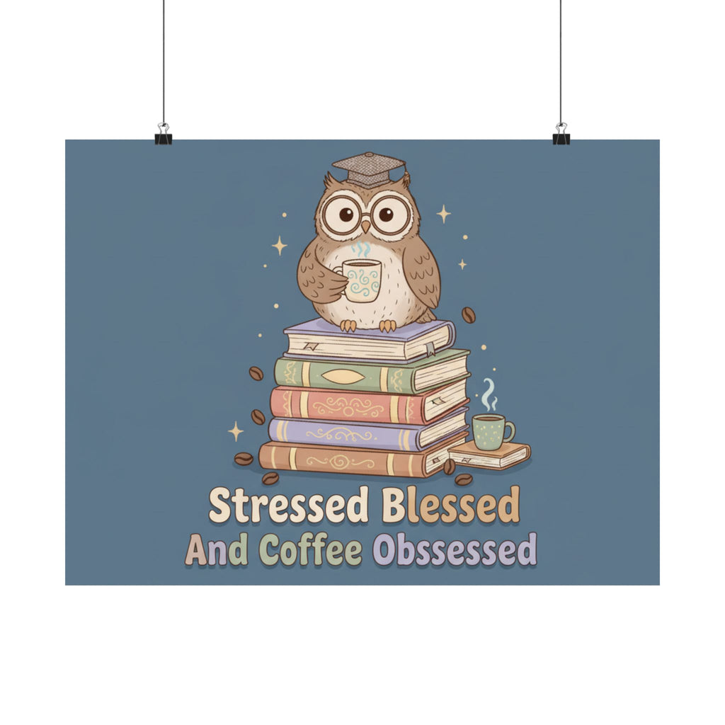 stressed blessed and coffee obsessed Poster