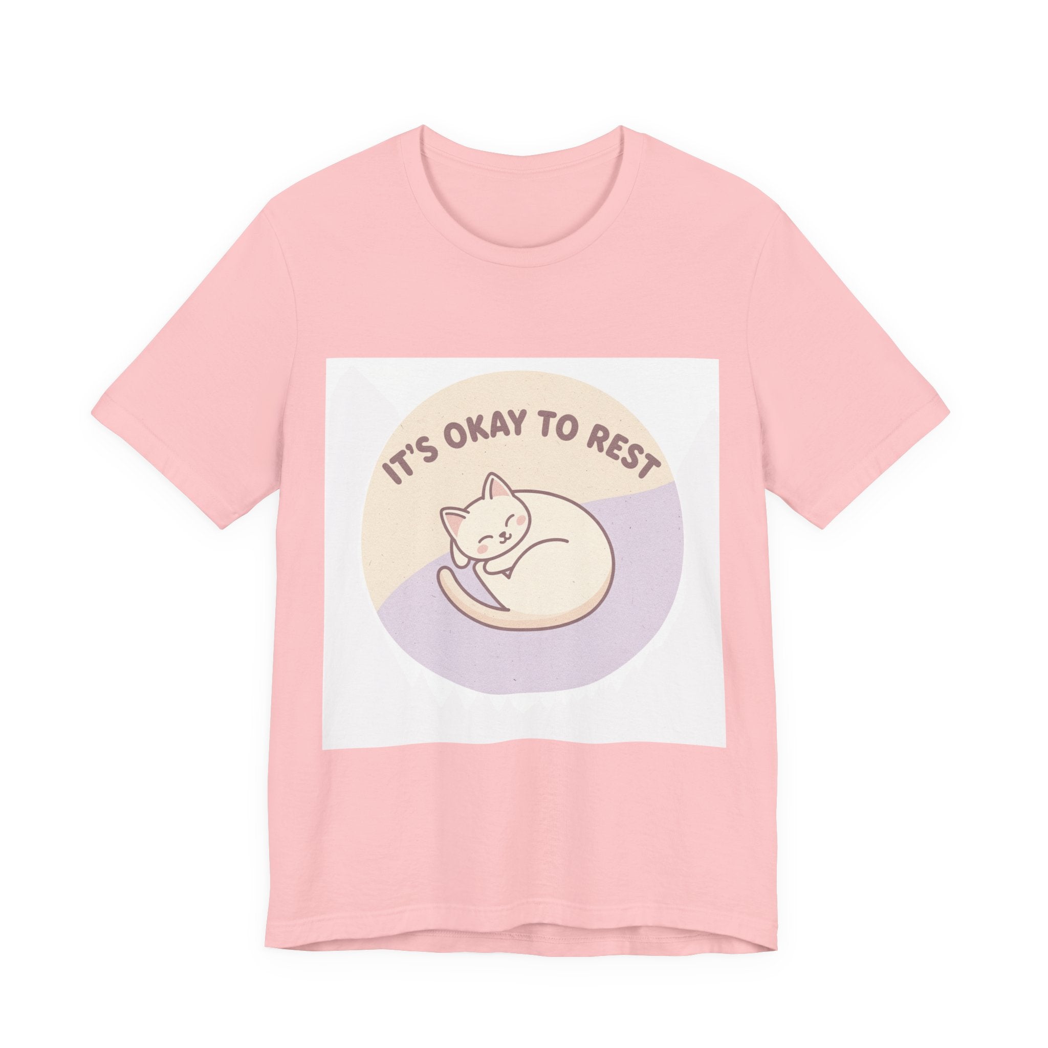 "IT'S OKAY TO REST" Black Cat Women Tee | College Girl Gift | Fashion | KayKay Classics