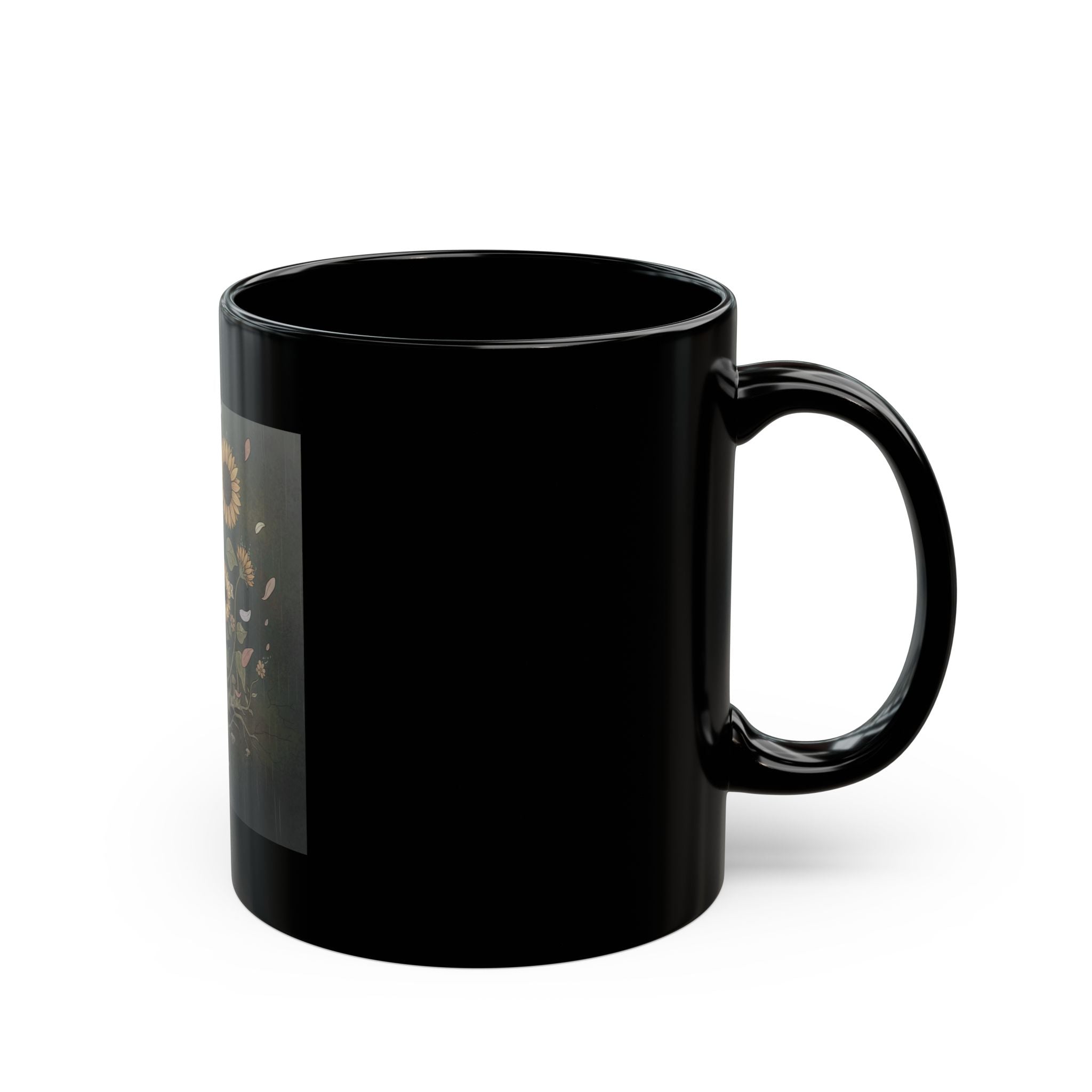Sunflowers Black Mug 11oz – Bloom at Your Own Pace