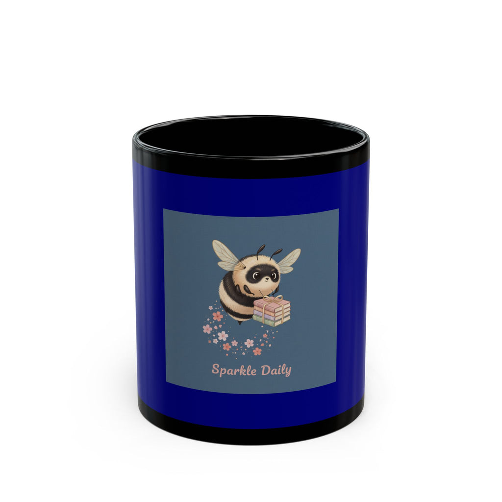 Bee Black Mug 11oz – Sparkle Daily