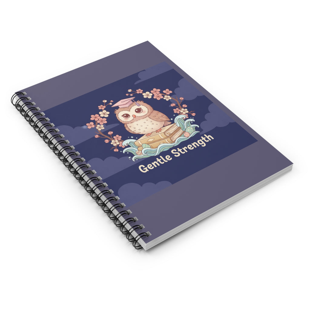 Owl Spiral Notebook – Gentle Strength