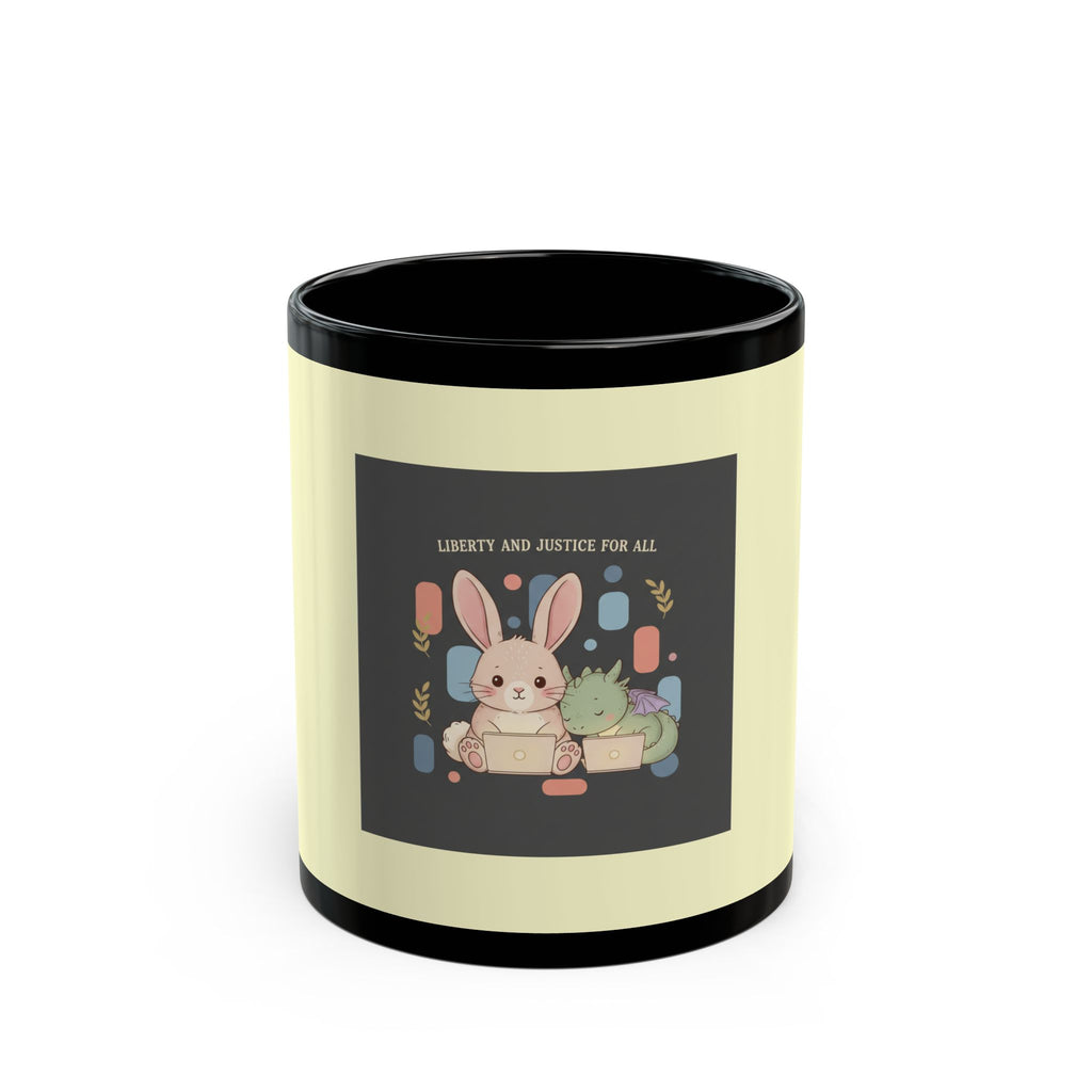 Dragon Black Mug 11oz – Liberty and Justice for All