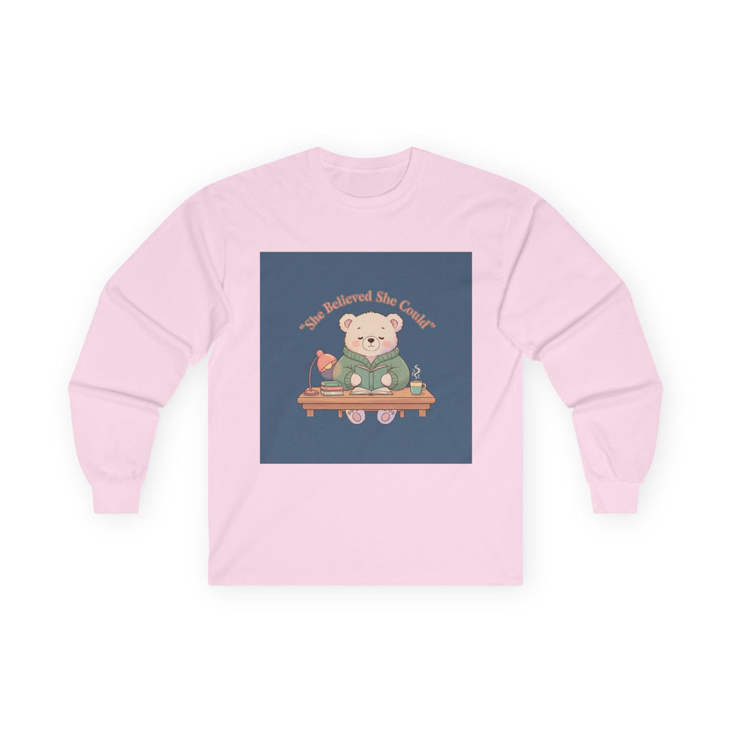 Bear Long Sleeve Tee – She Believed She Could