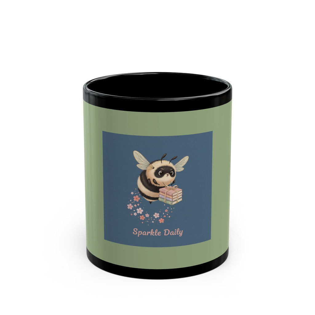 Bee Black Mug 11oz – Sparkle Daily