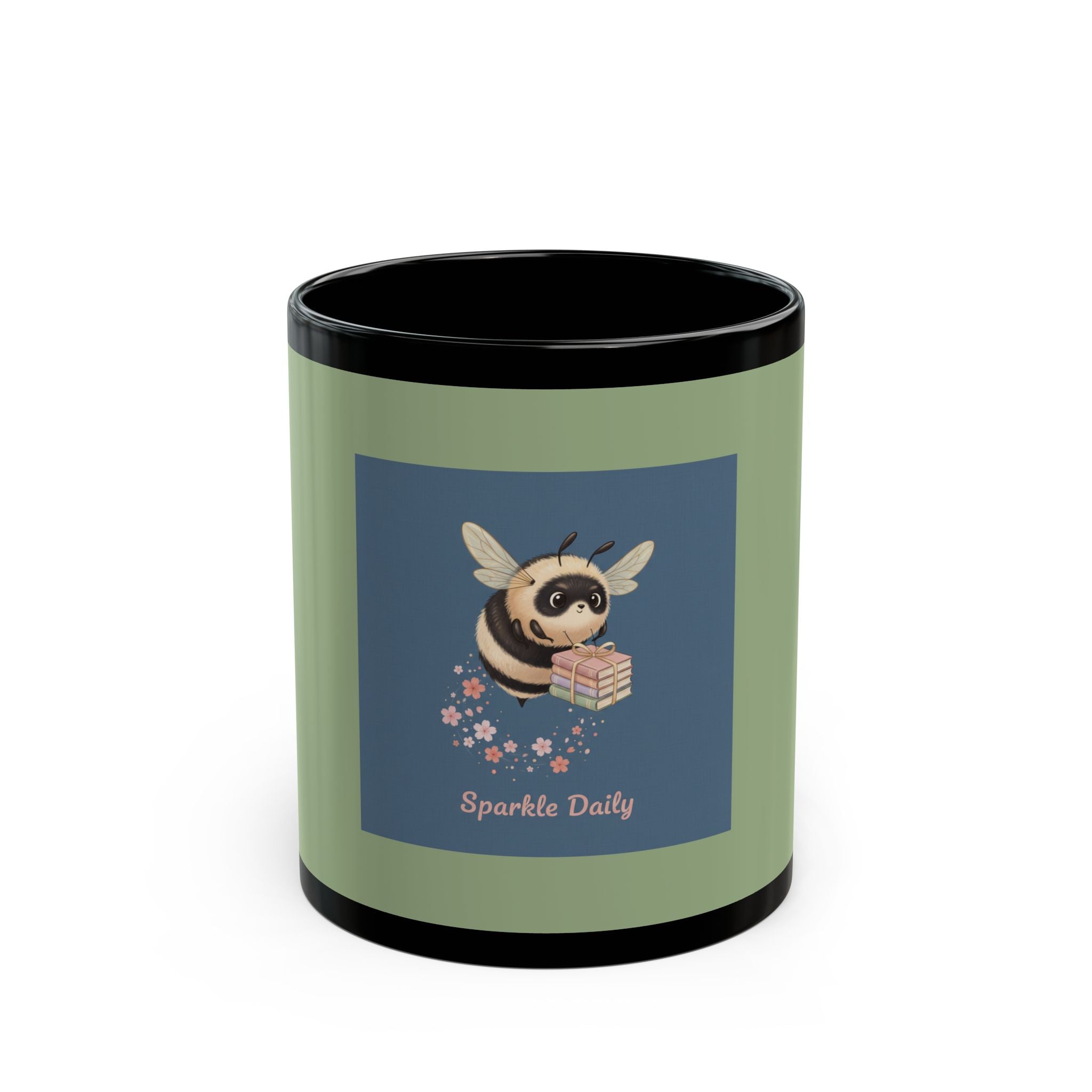 Bee Black Mug 11oz – Sparkle Daily