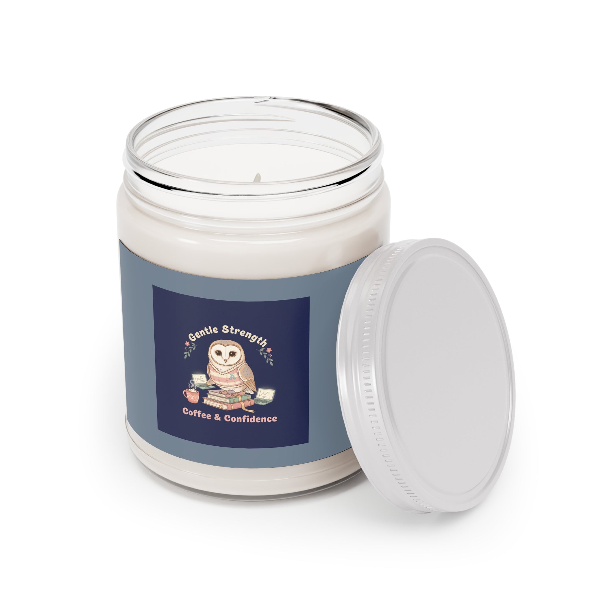 Owl Scented Candle – Gentle Strength Coffee Confidence