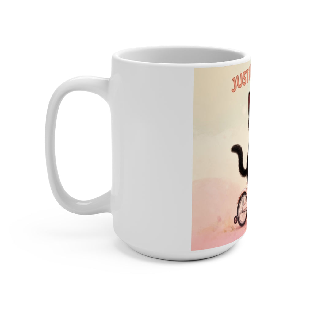 JUST KEEP GOING Cat Mug 15oz
