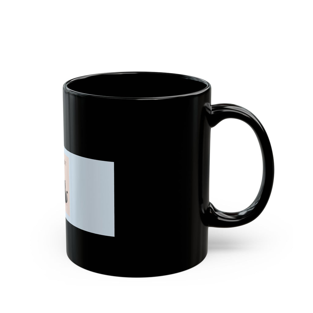 "LOVE CAN BE SOFT" Black Cat Black Mug | College Girl Gift | Fashion | KayKay Classics