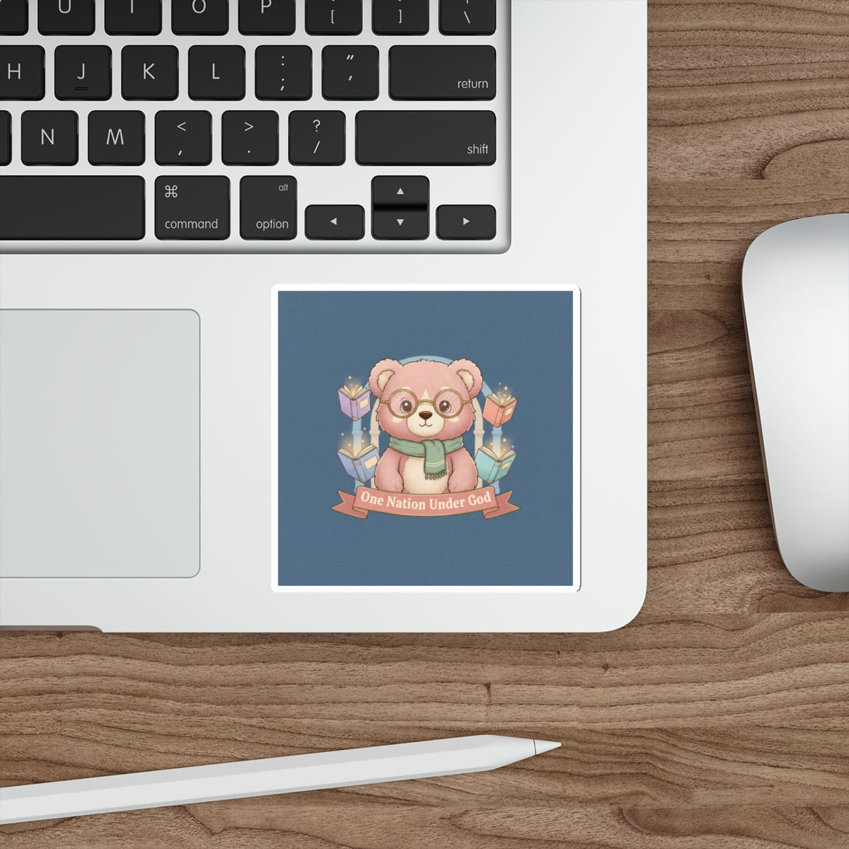 Bear Die-Cut Sticker – One Nation Under God