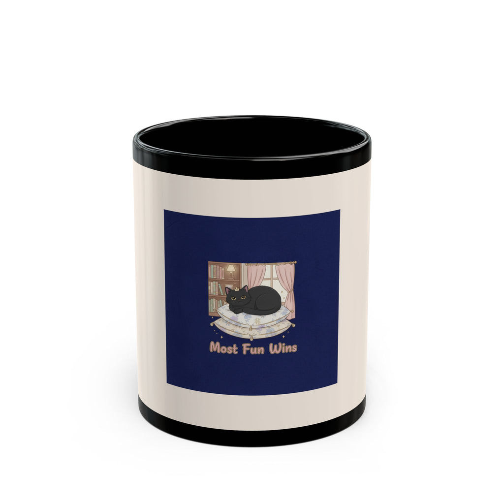 Black Cat Black Mug 11oz – Most Fun Wins