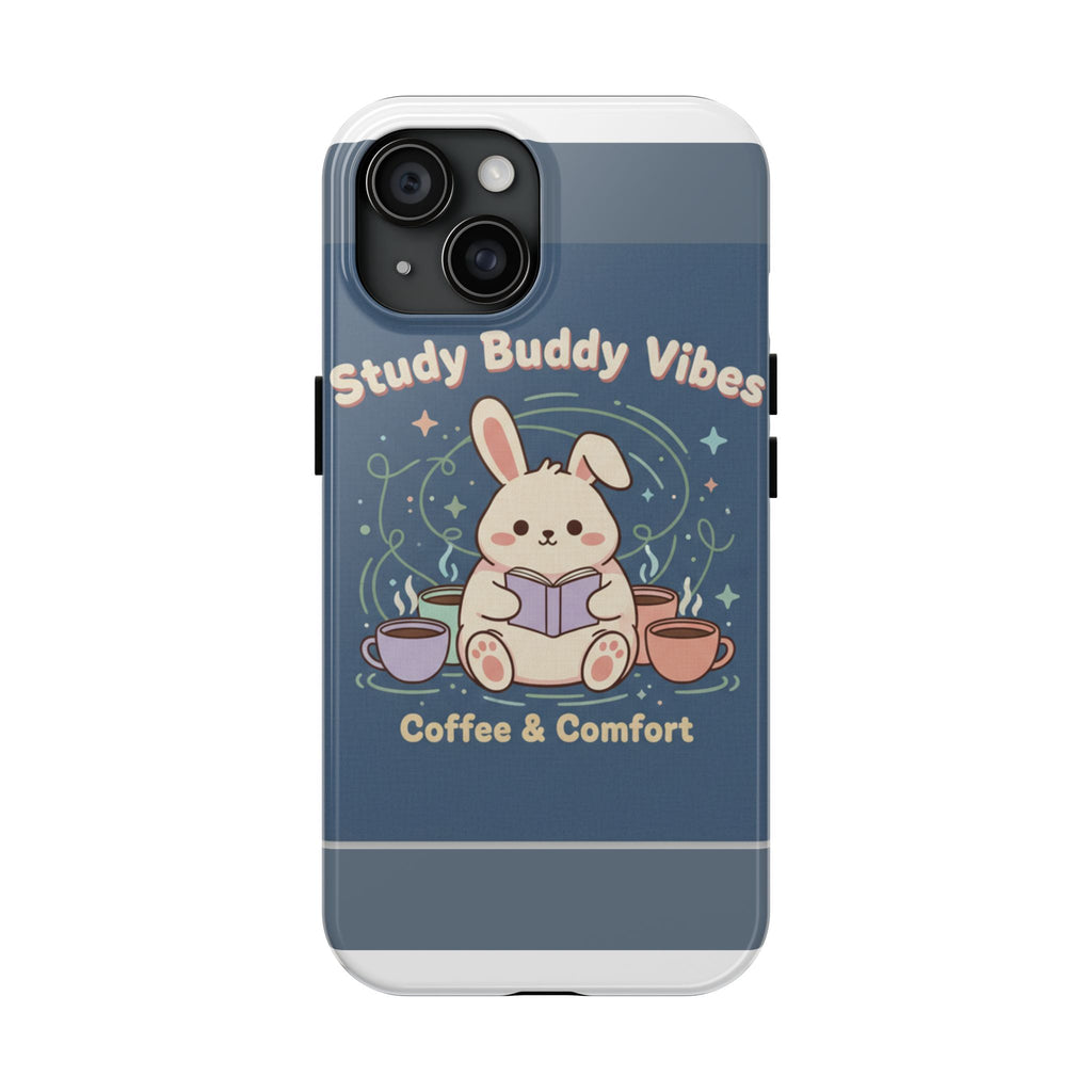 Bunny Tough Phone Case – Study Buddy Vibes Coffee Comfort