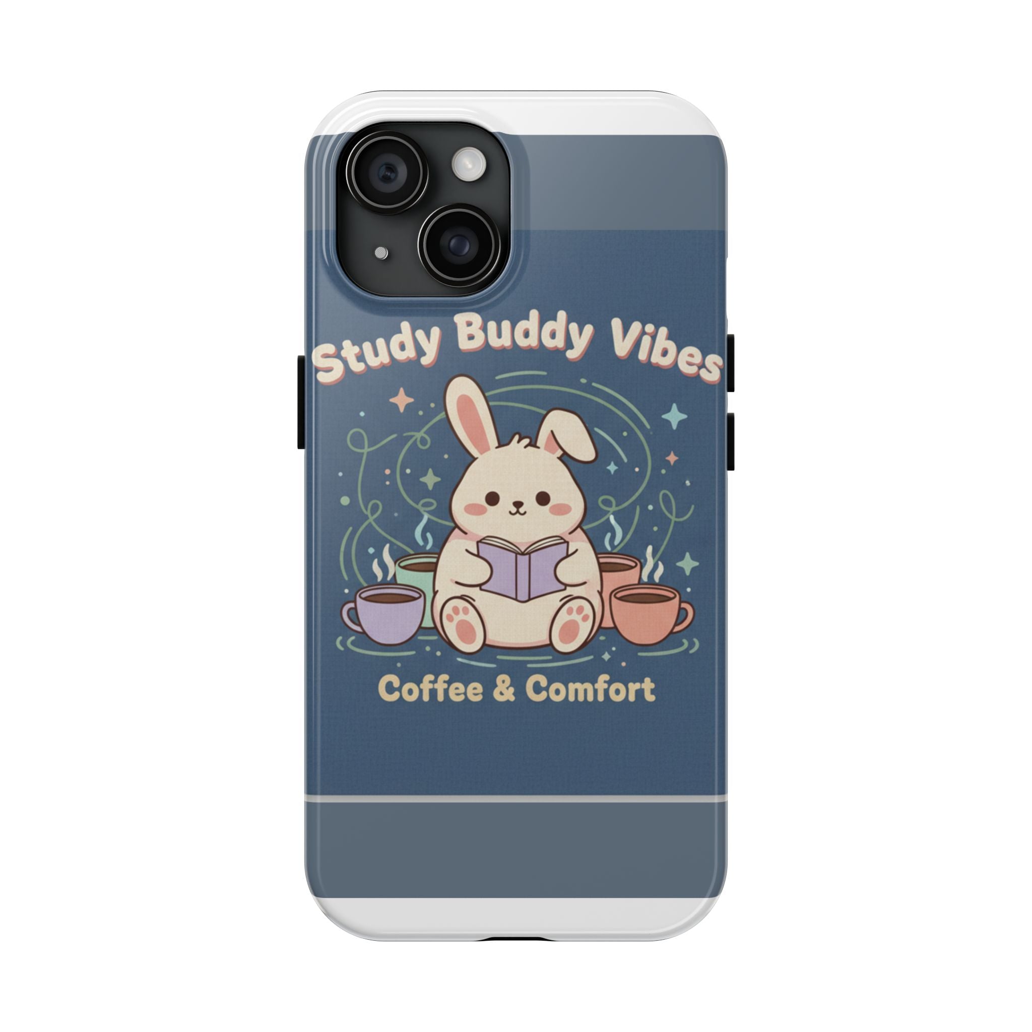 Bunny Tough Phone Case – Study Buddy Vibes Coffee Comfort