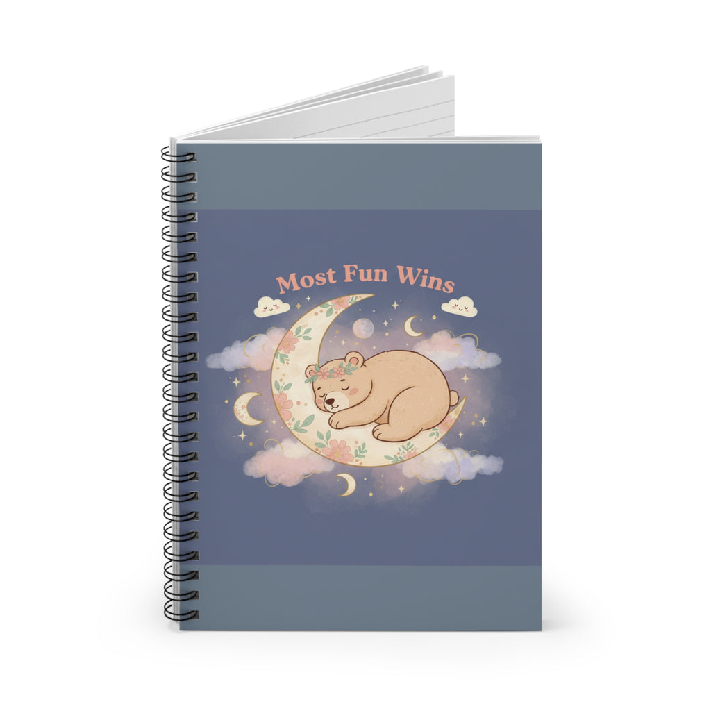 Bear Spiral Notebook – Most Fun Wins