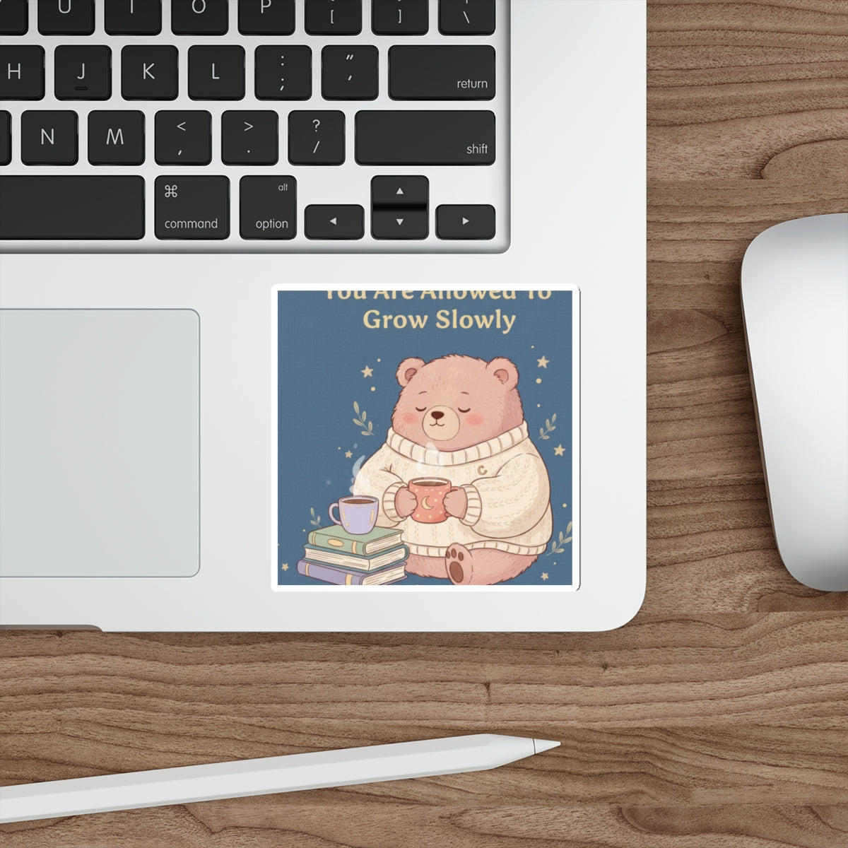 Bear Die-Cut Sticker – You Are Allowed to Grow Slowly