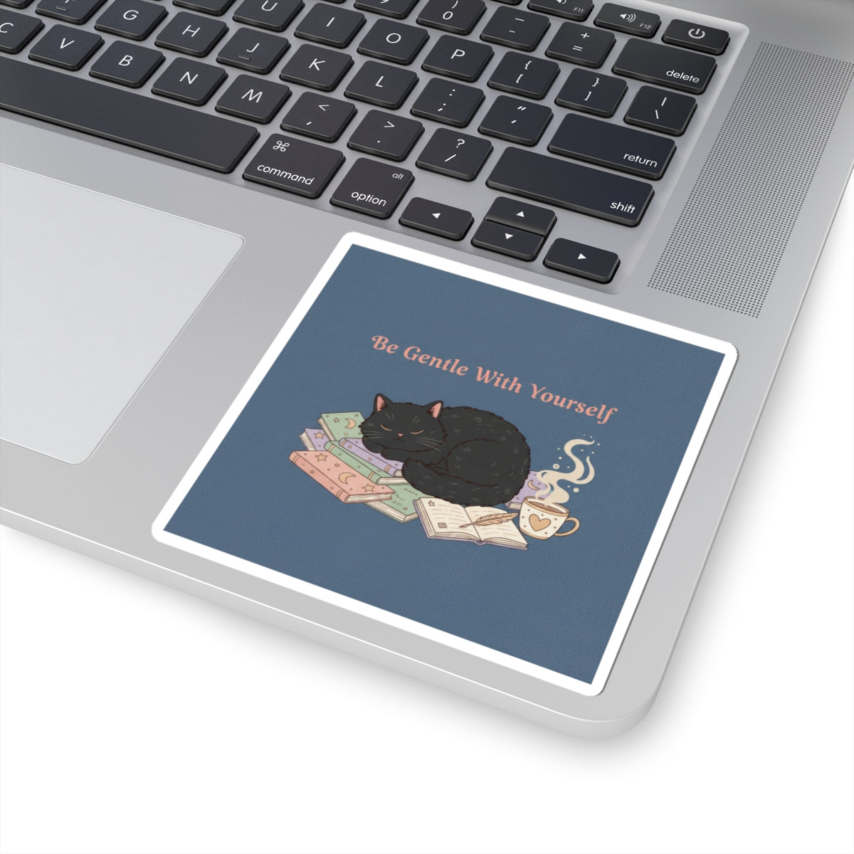 Black Cat Kiss-Cut Sticker – Be Gentle With Yourself