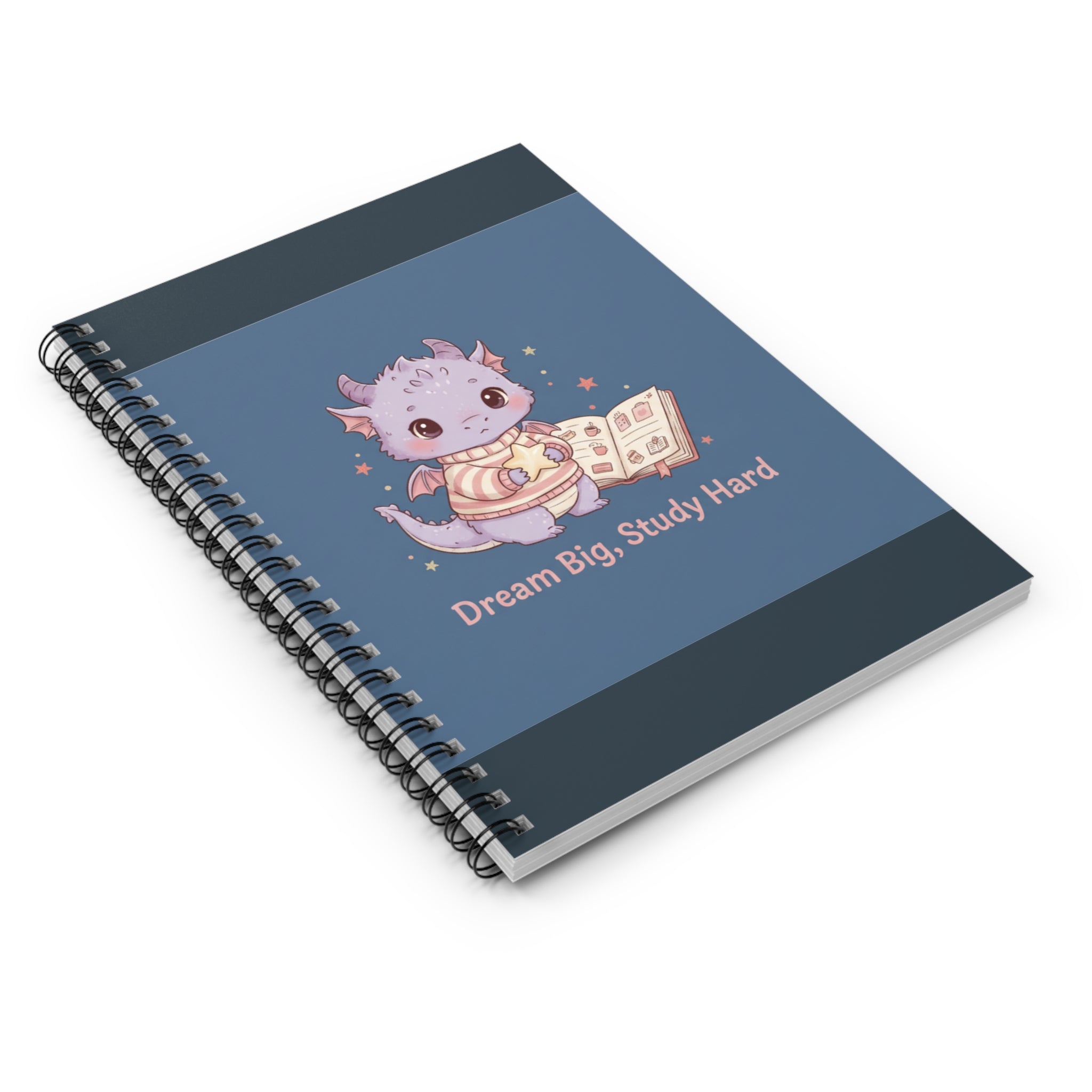 Dragon Spiral Notebook – Dream Big Study Hard