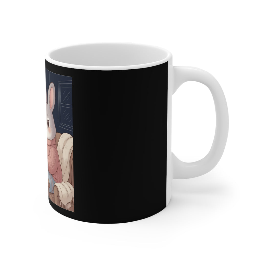 Rabbit Mug 11oz – Study Now, Slay Later