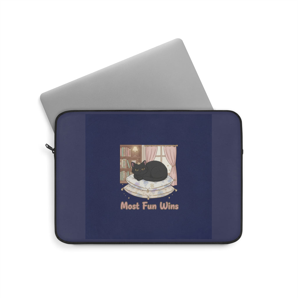 Black Cat Laptop Sleeve – Most Fun Wins