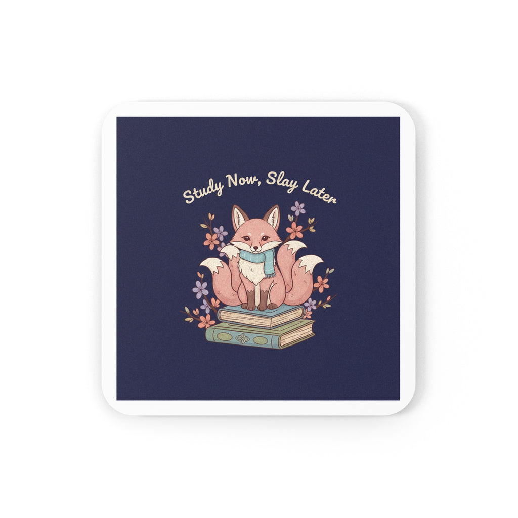 Kitsune Cork Coaster – Study Now Slay Later