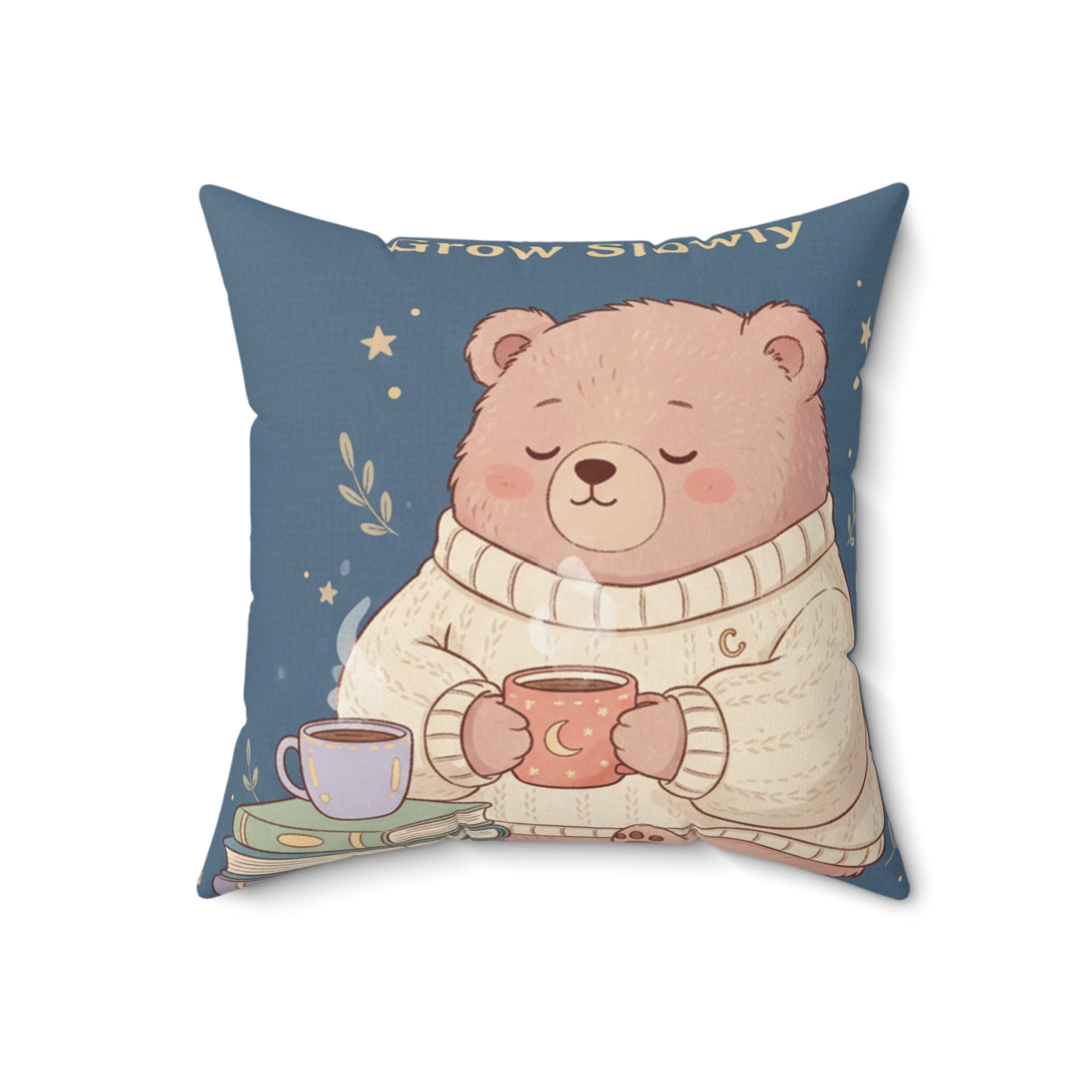 Bear Square Pillow – You Are Allowed to Grow Slowly