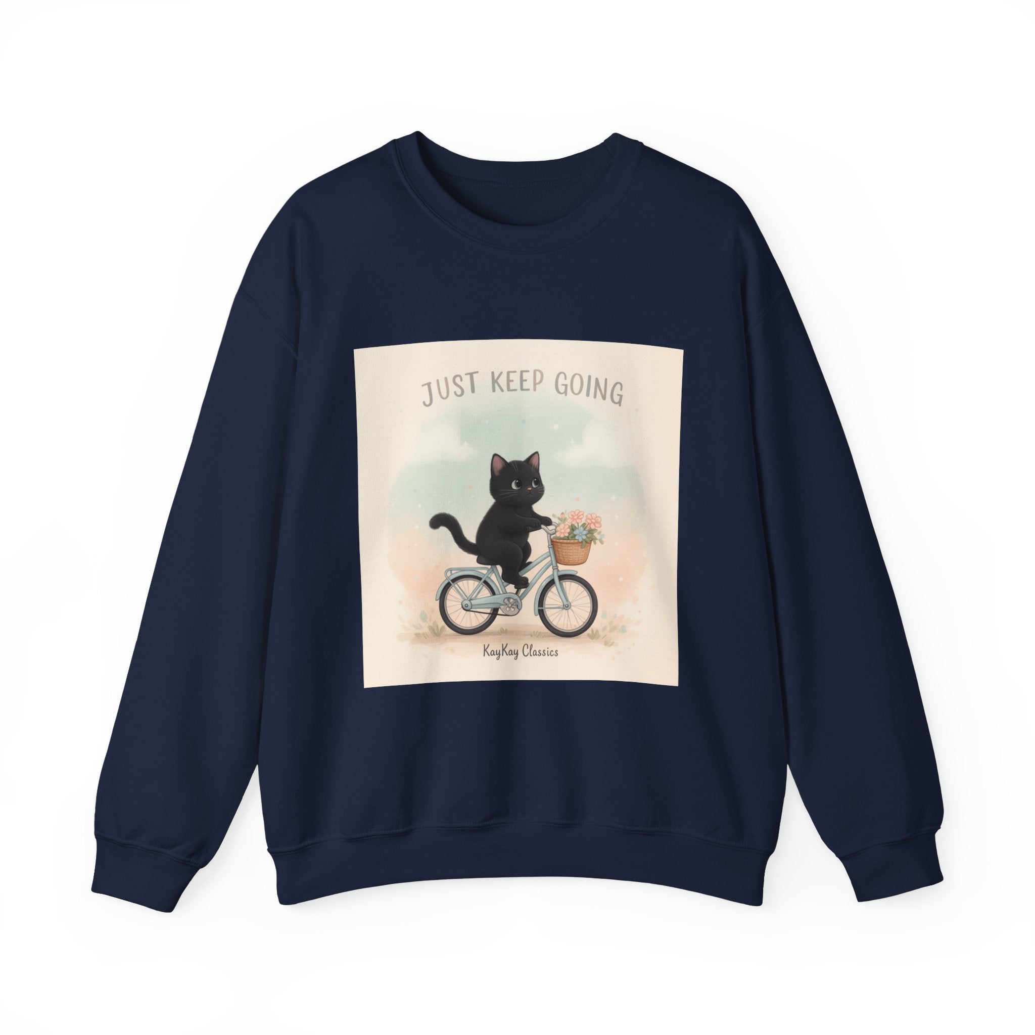 "Design" Black Cat Crewneck | College Girl Gift | Fashion | KayKay Classics