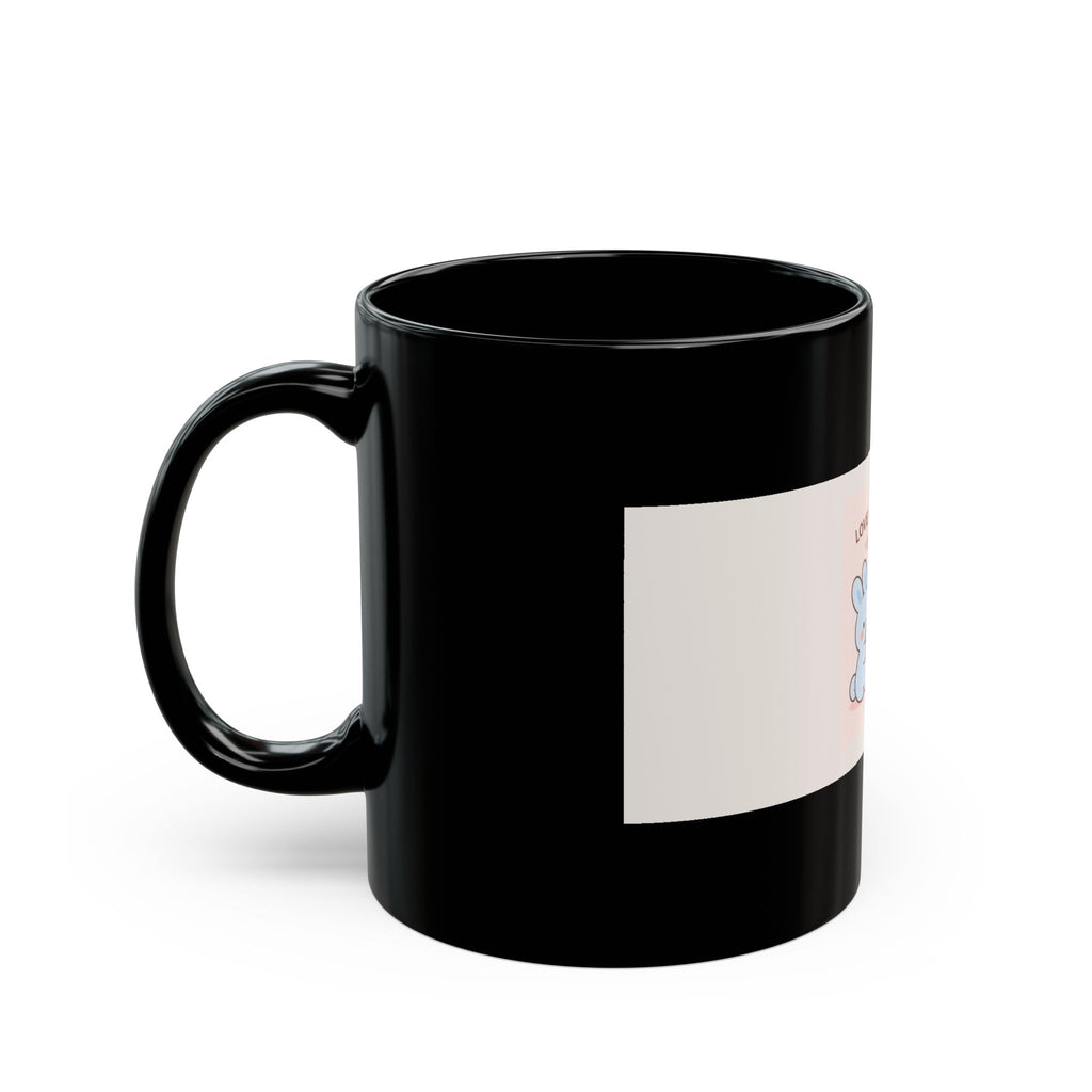 "LOVE CAN BE SOFT" Black Cat Black Mug | College Girl Gift | Fashion | KayKay Classics