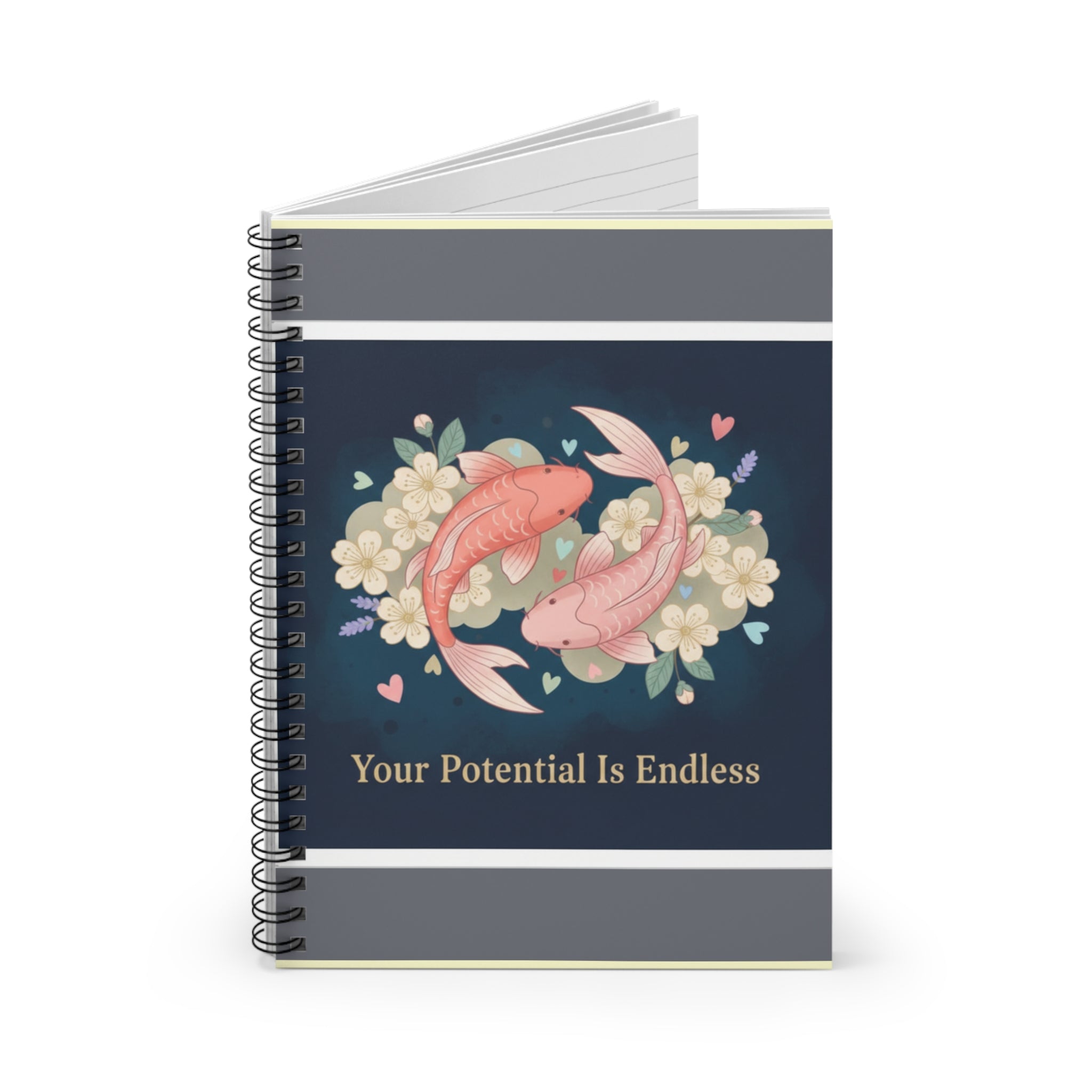 Koi Spiral Notebook – Your Potential is Endless