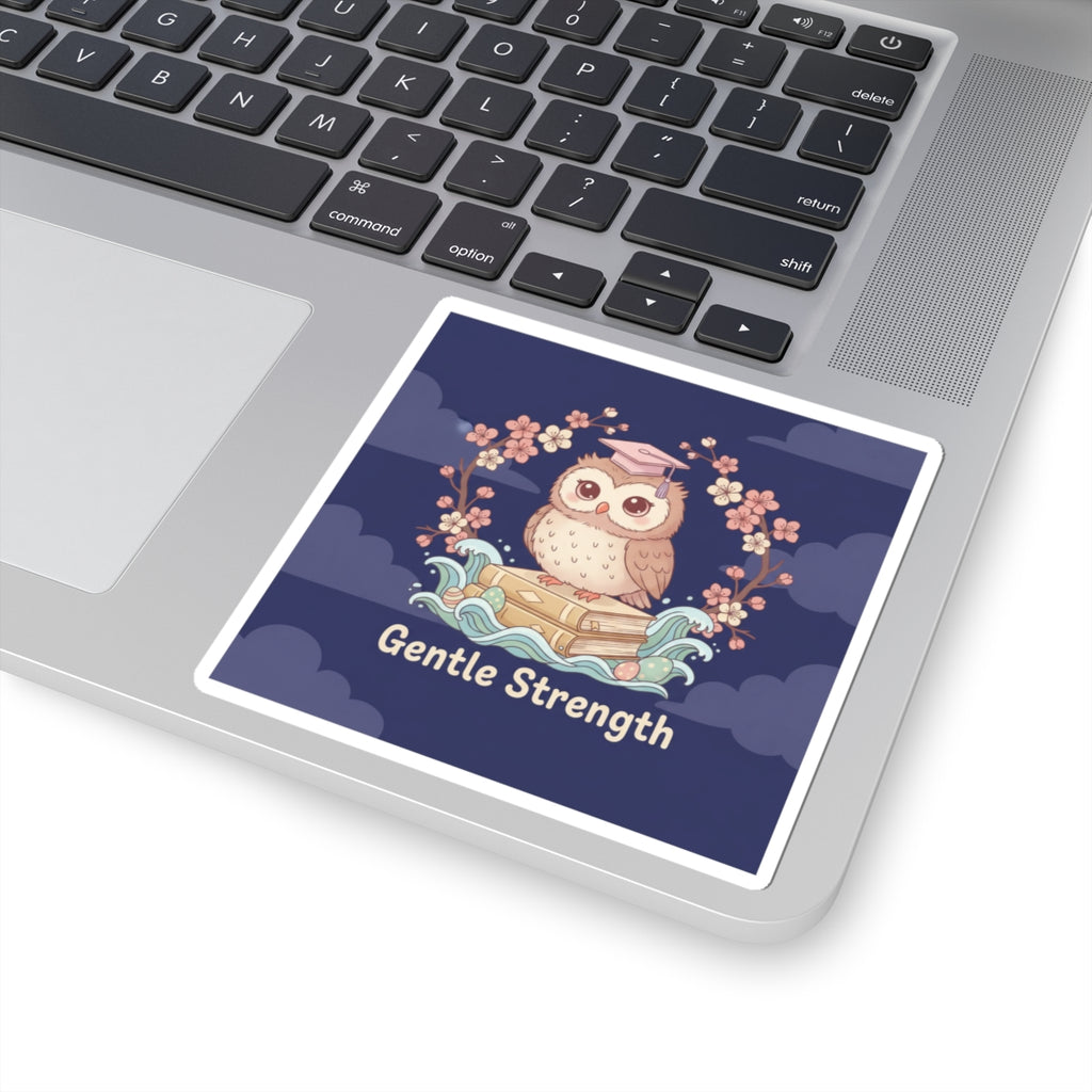 Owl Kiss-Cut Sticker – Gentle Strength