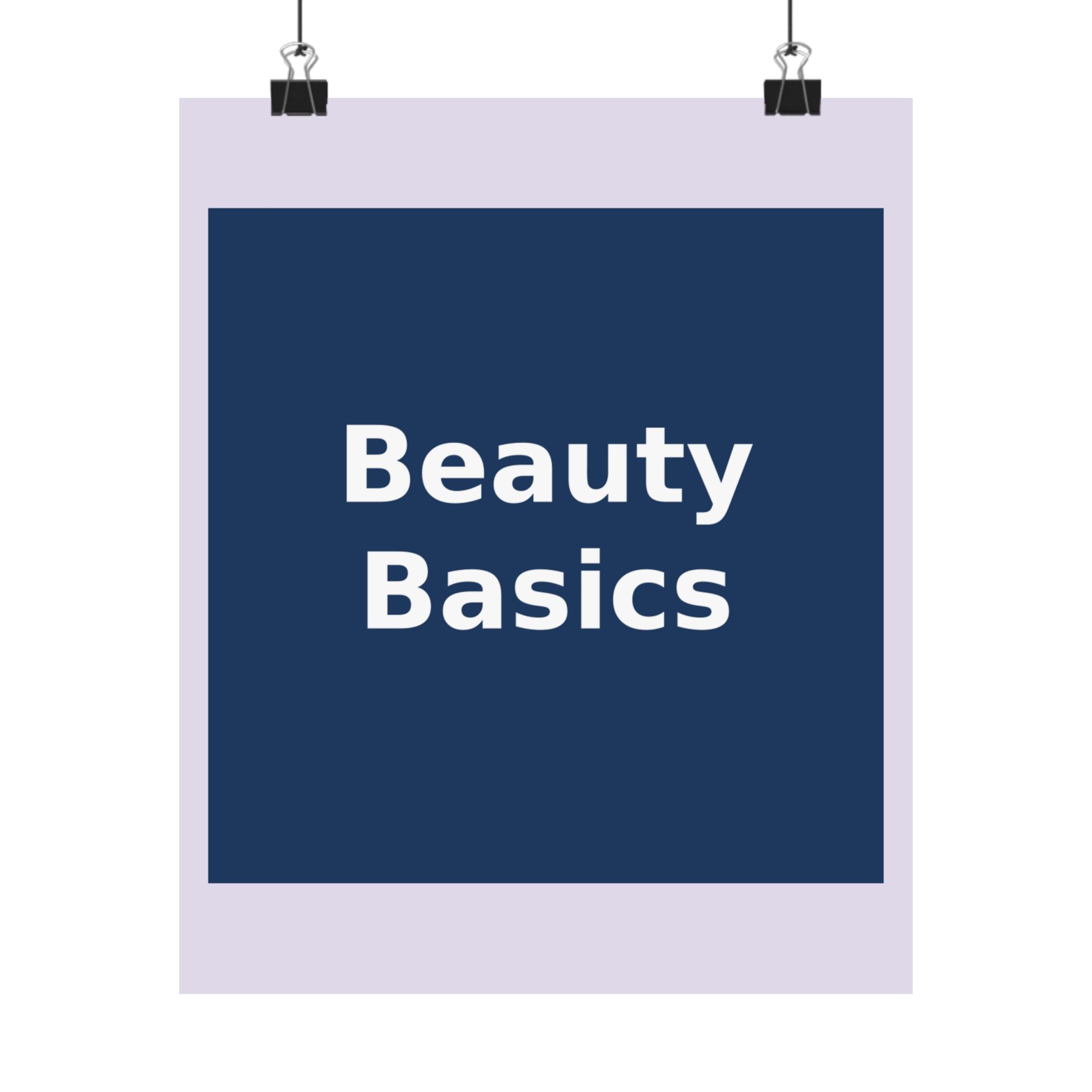 "Beauty Basics" Black Cat Poster | College Girl Gift | Fashion | KayKay Classics