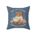 Bear Square Pillow – Soft Life Scholar Campus Queen