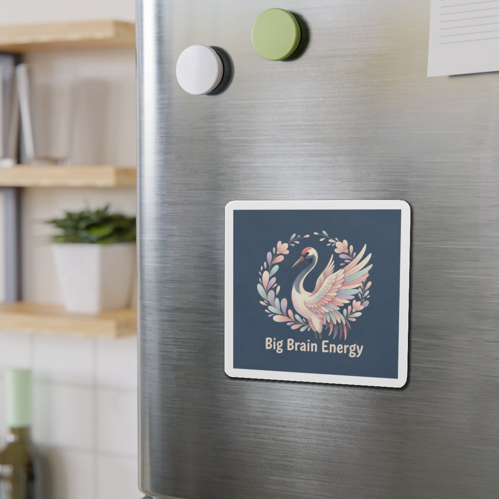 Crane Die-Cut Magnet – Big Brain Energy