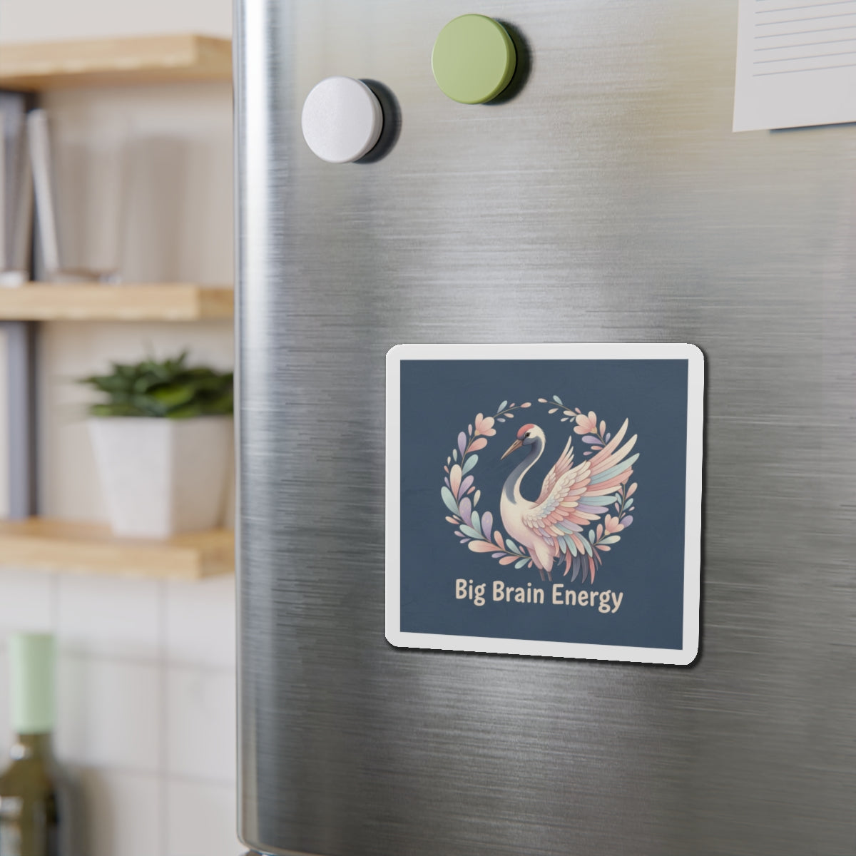 Crane Die-Cut Magnet – Big Brain Energy