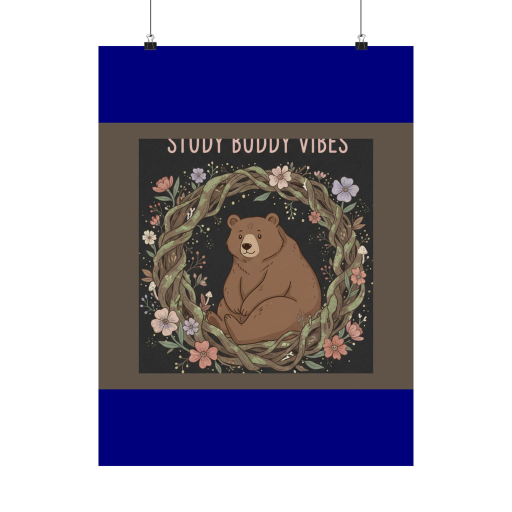 Bear Poster – Study Buddy Vibes