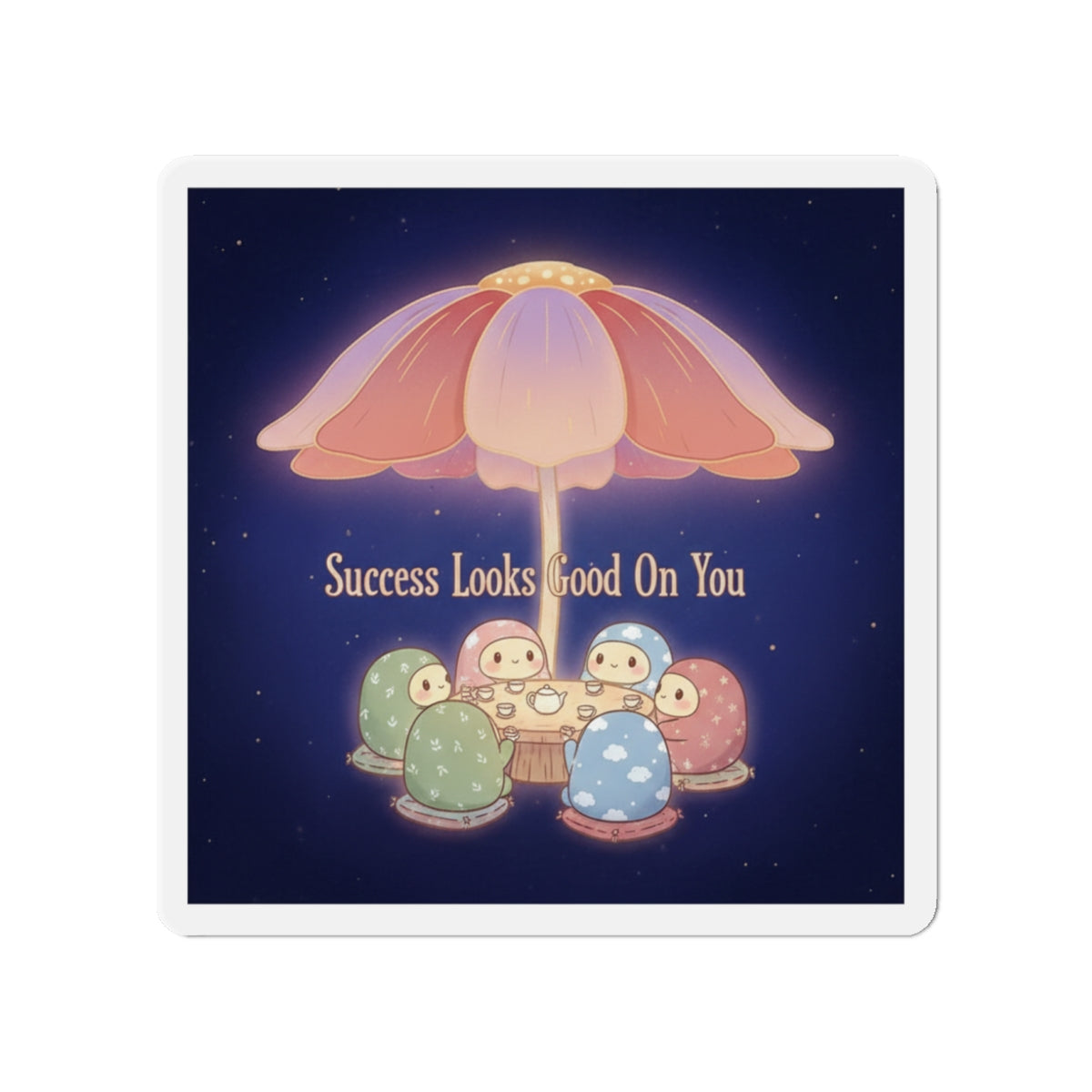 Tiny Chibi Creatures Die-Cut Magnet – Success Looks Good on You