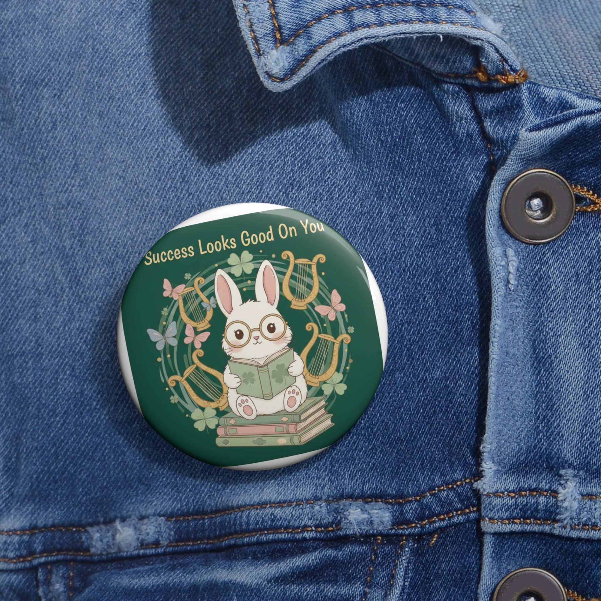 Butterflies Pin Button – Success Looks Good on You