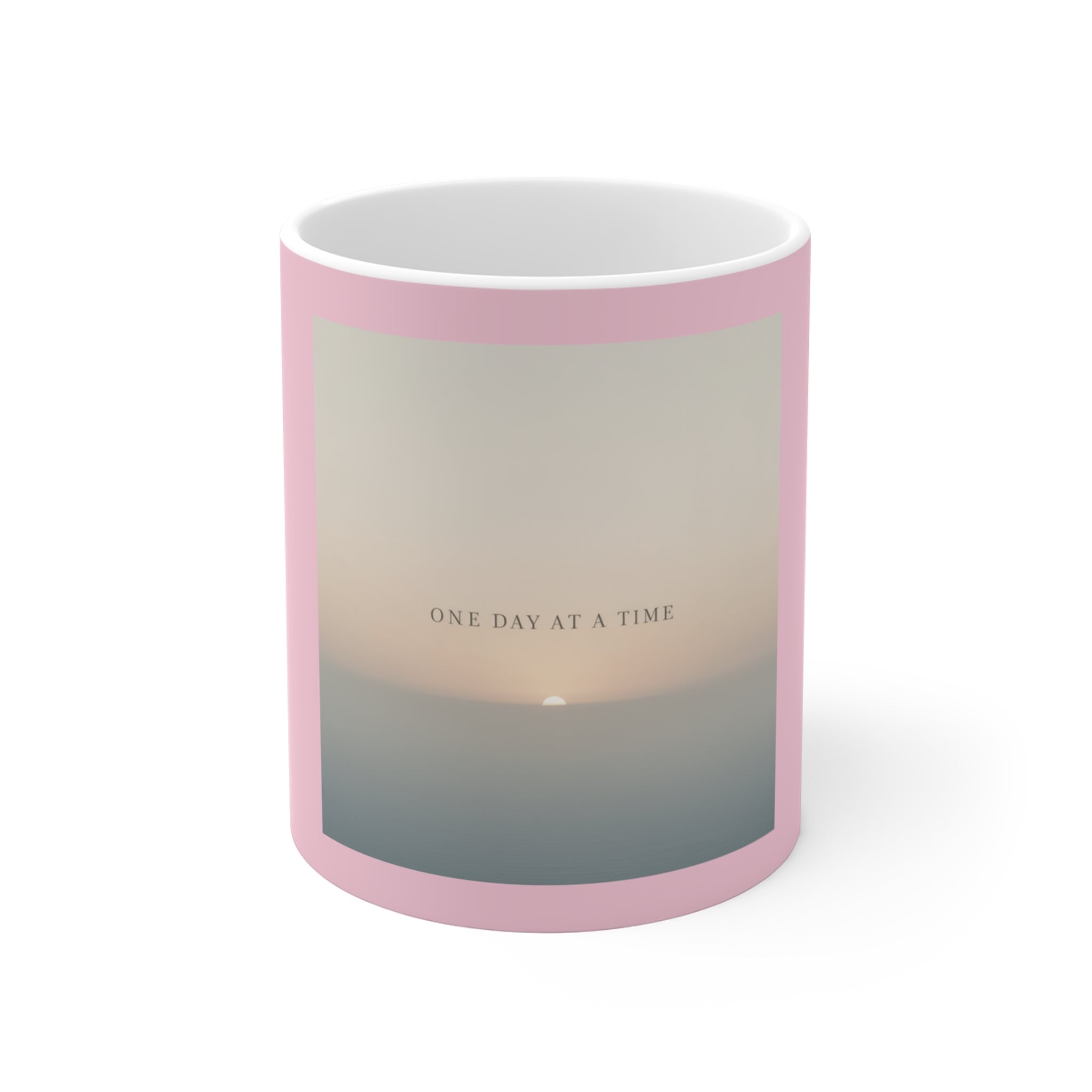 "ONE DAY AT A TIME" Black Cat Mug | College Girl Gift | Fashion | KayKay Classics