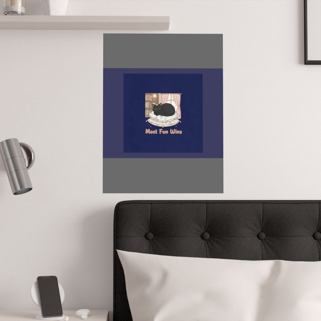Black Cat Poster – Most Fun Wins
