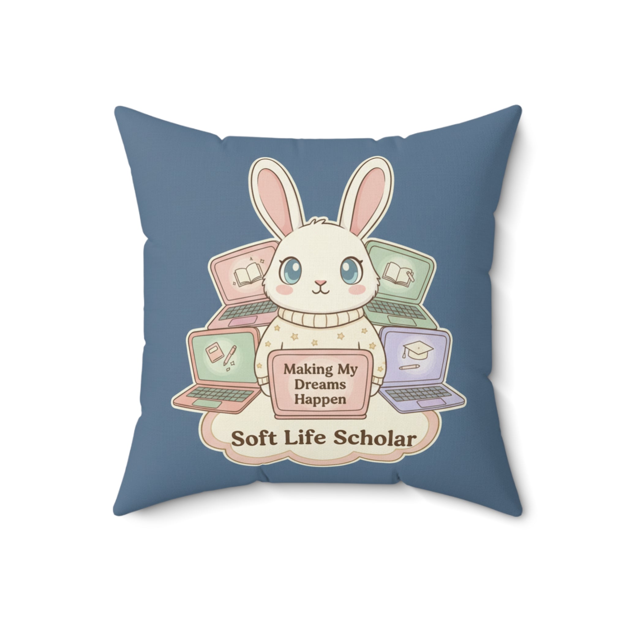 Bunny Square Pillow – Making My Dreams Happen Soft Life Schola