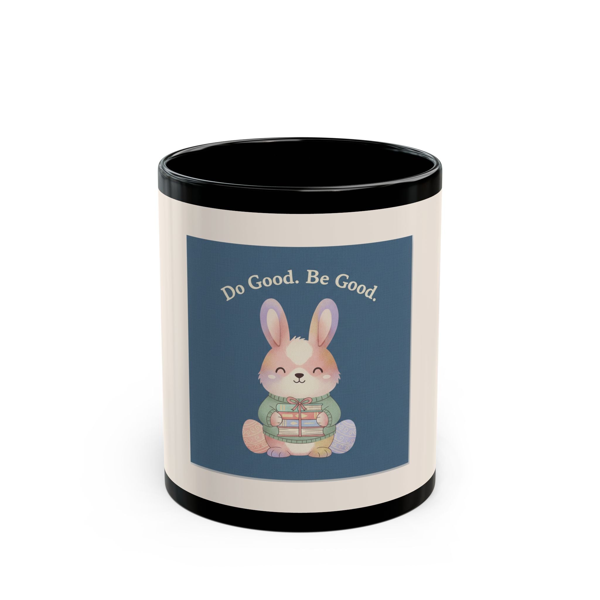 Bunny Black Mug 11oz – Do Good Be Good