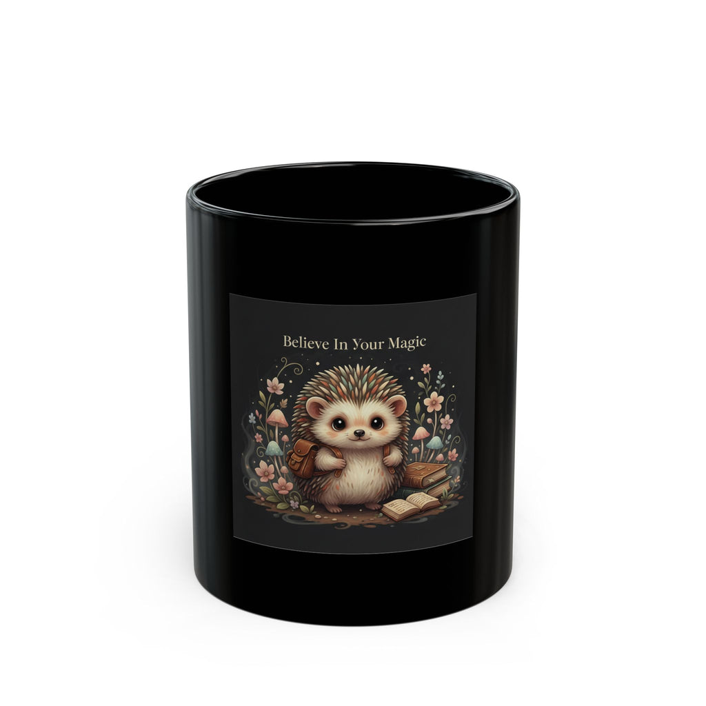 Hedgehog Black Mug 11oz – Believe in Your Magic