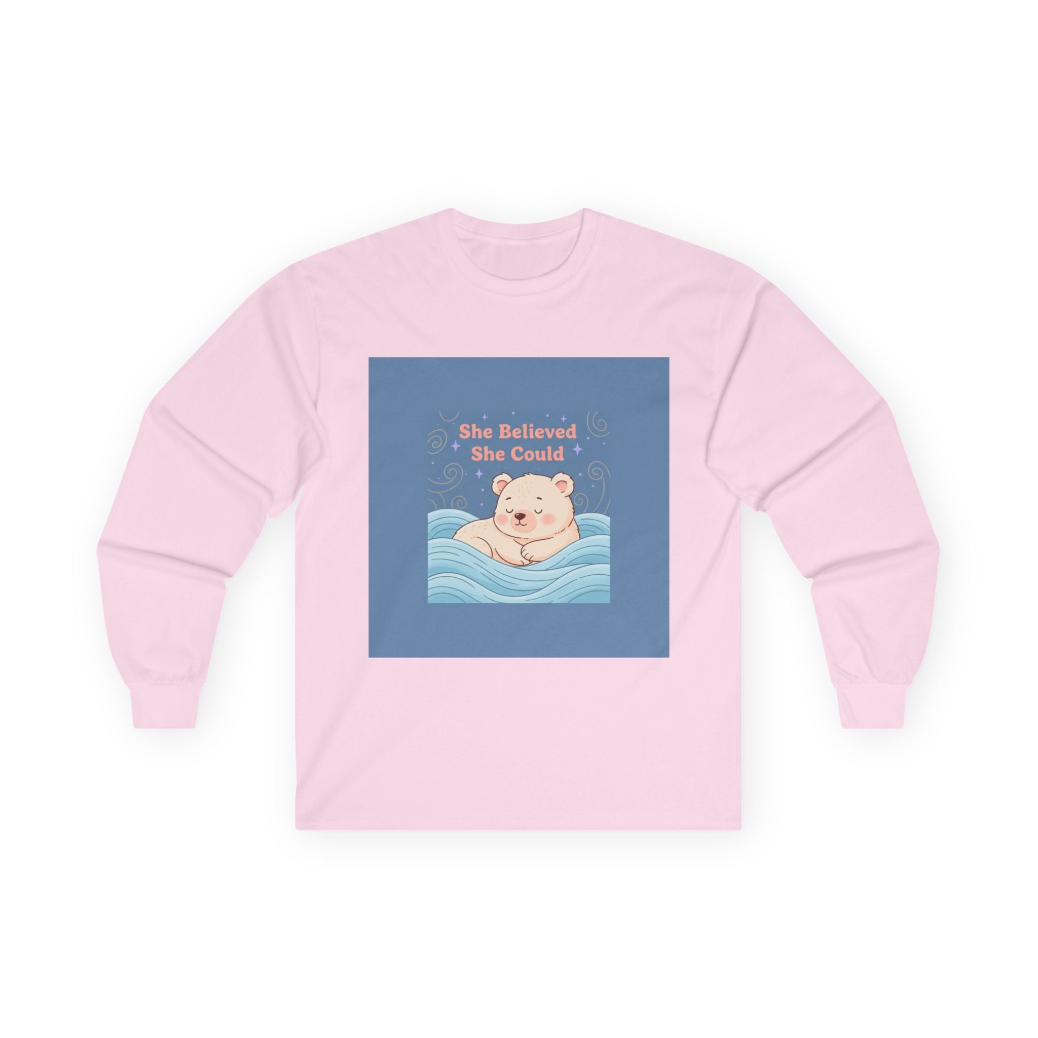 Bear Long Sleeve Tee – She Believed She Could