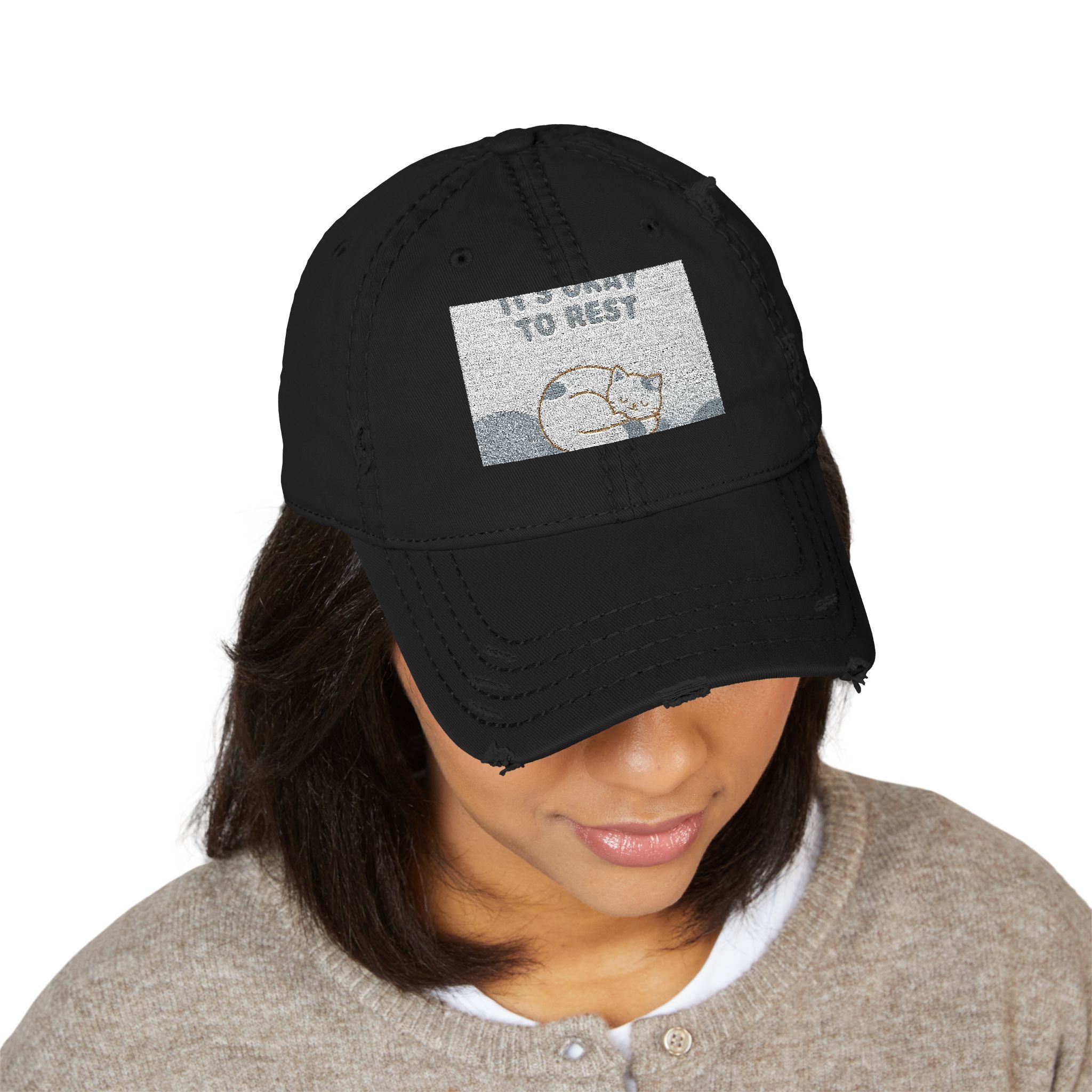"NEEDS_OCR_SCAN" Black Cat Dad Hat | Trendy Gift for Her | Lifestyle | KayKay Classics