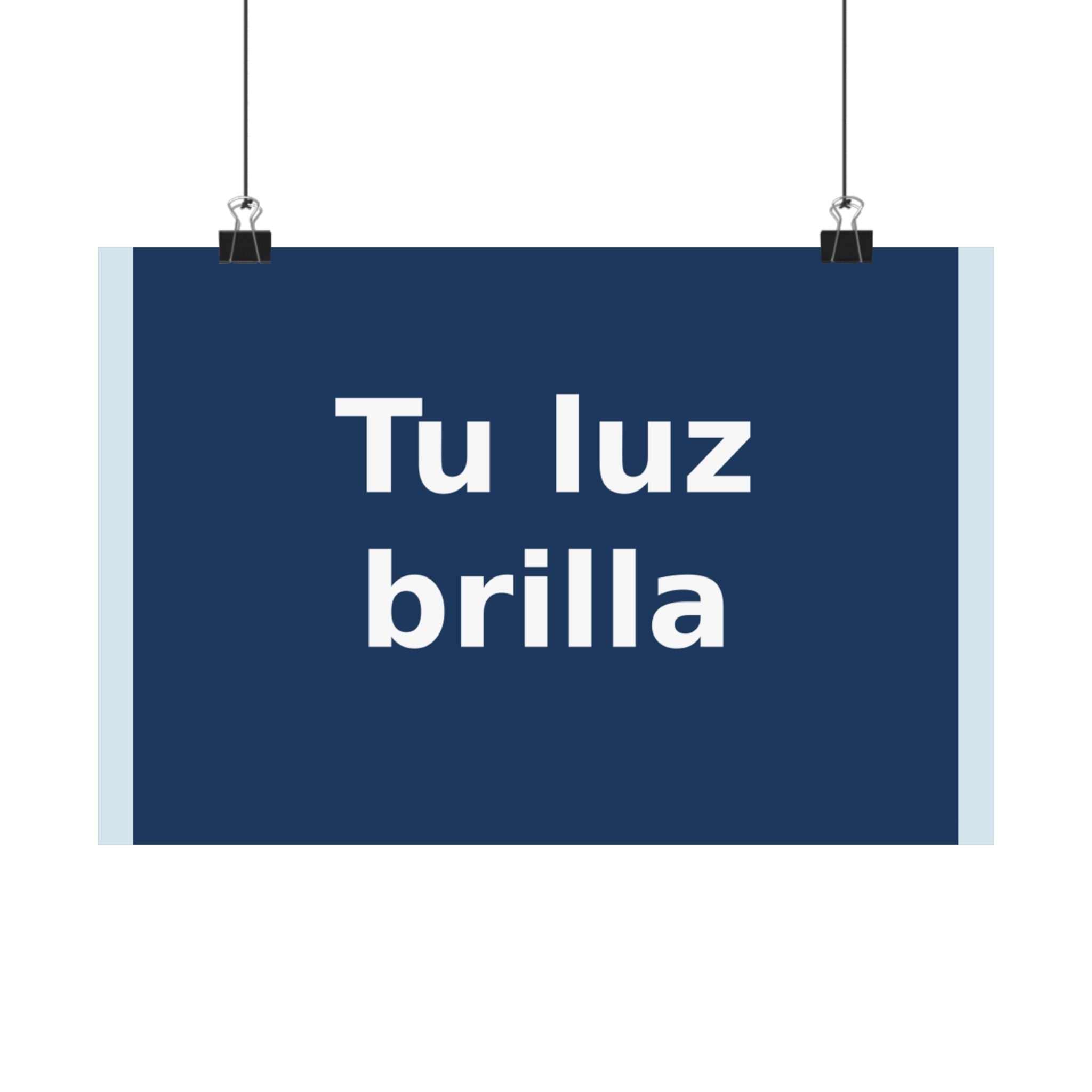 "Tu luz brilla" Black Cat Poster | Trendy Gift for Her | Lifestyle | KayKay Classics
