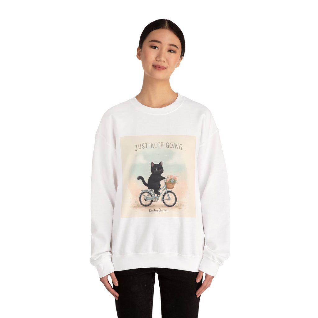 "Design" Black Cat Crewneck | College Girl Gift | Fashion | KayKay Classics