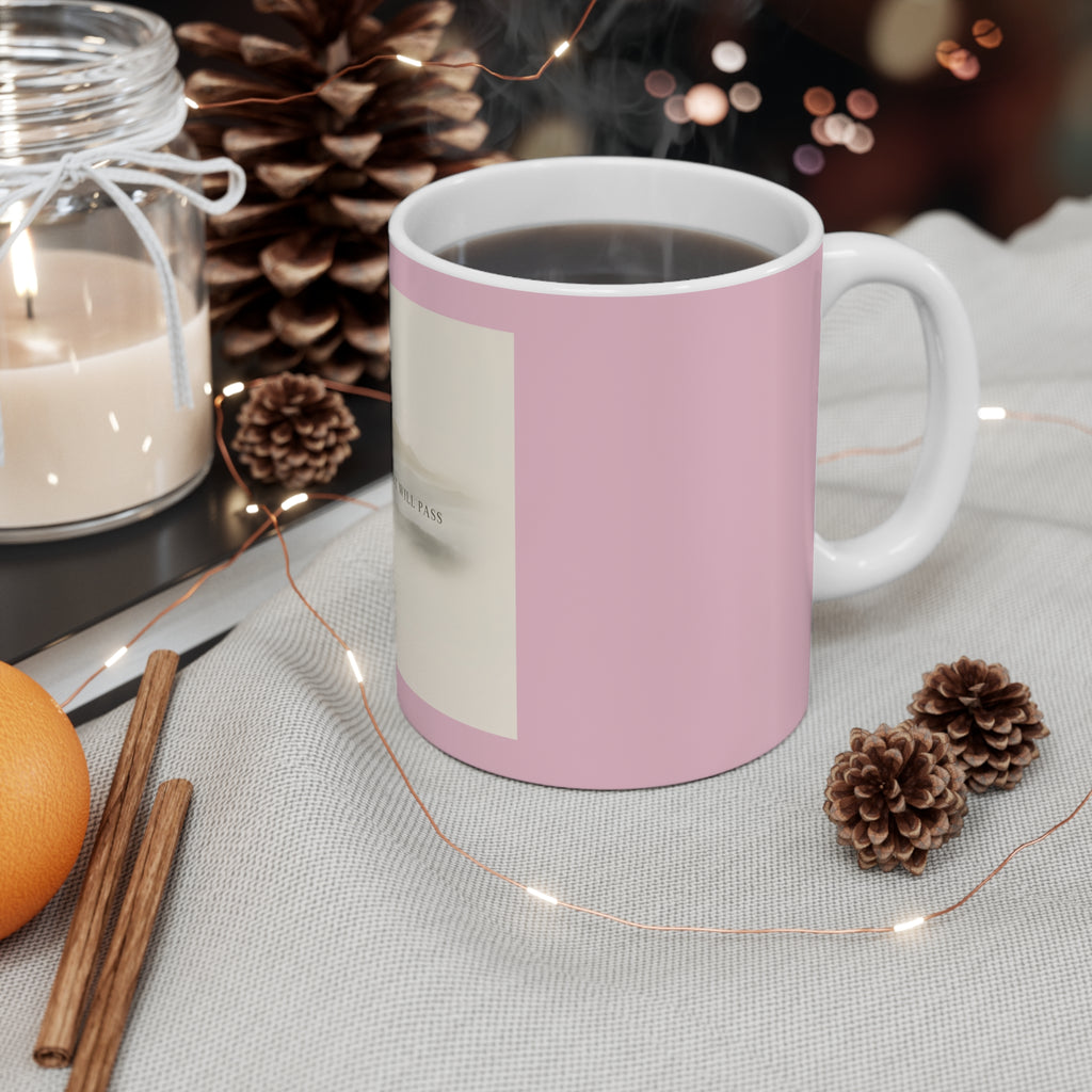 "THIS MOMENT WILL PASS" Black Cat Mug | Trendy Gift for Her | Drinkware | KayKay Classics