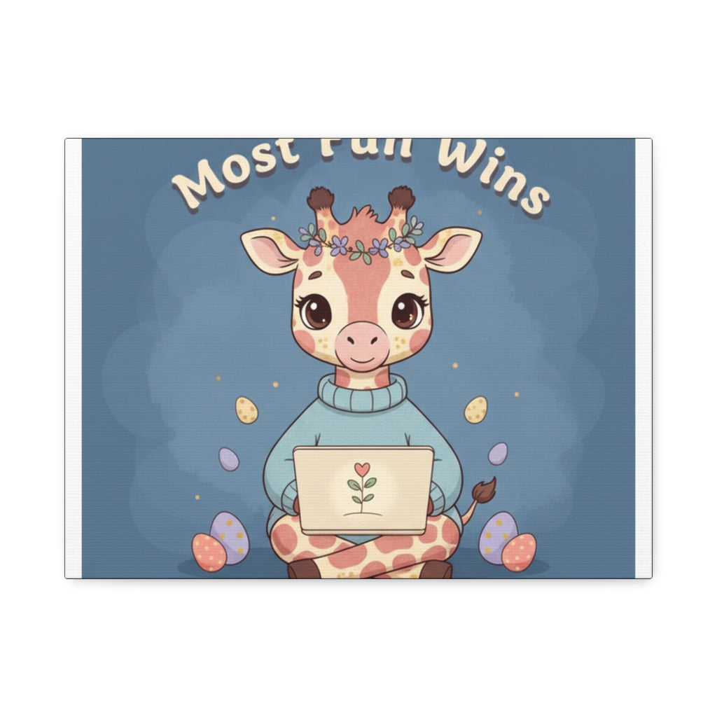Giraffe Canvas Print – Most Fun Wins