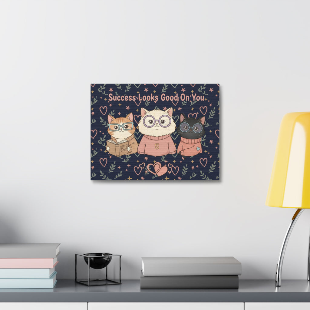 Cats With Glasses Canvas Print – Success Looks Good on You